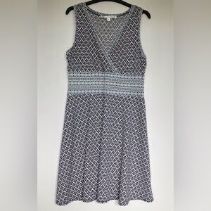Max Studio Geometric Print Fit And Flare Sleeveless Woman’s Dress Size Large